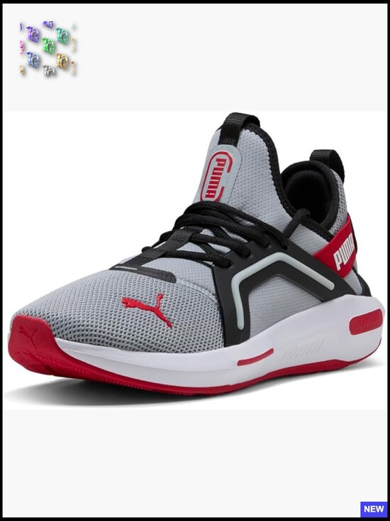 Gray Black Red Athletic Sneakers Cross Training Shoes Lace Up Retro Casual main image 5